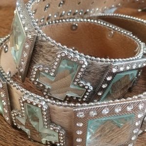 Cowhide western belt